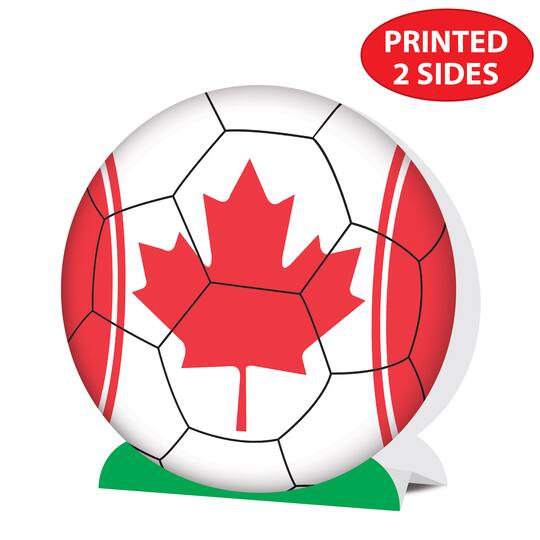 9.25" Canada 3D Soccer Ball Centerpieces, 2ct.